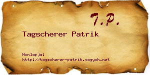 Tagscherer Patrik névjegykártya